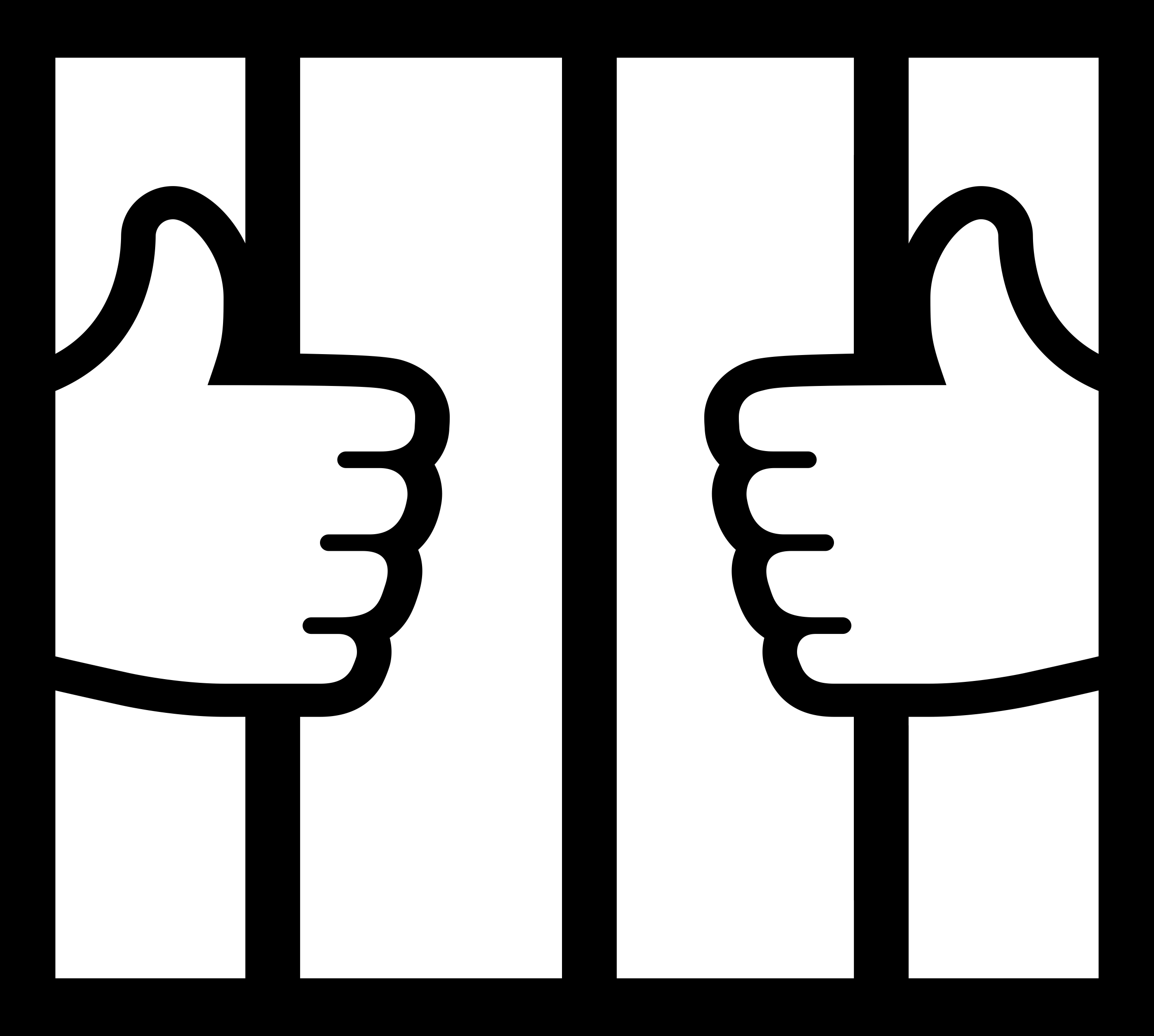Hands Of A Person In Jail Outline Svg Vector Free Vectors